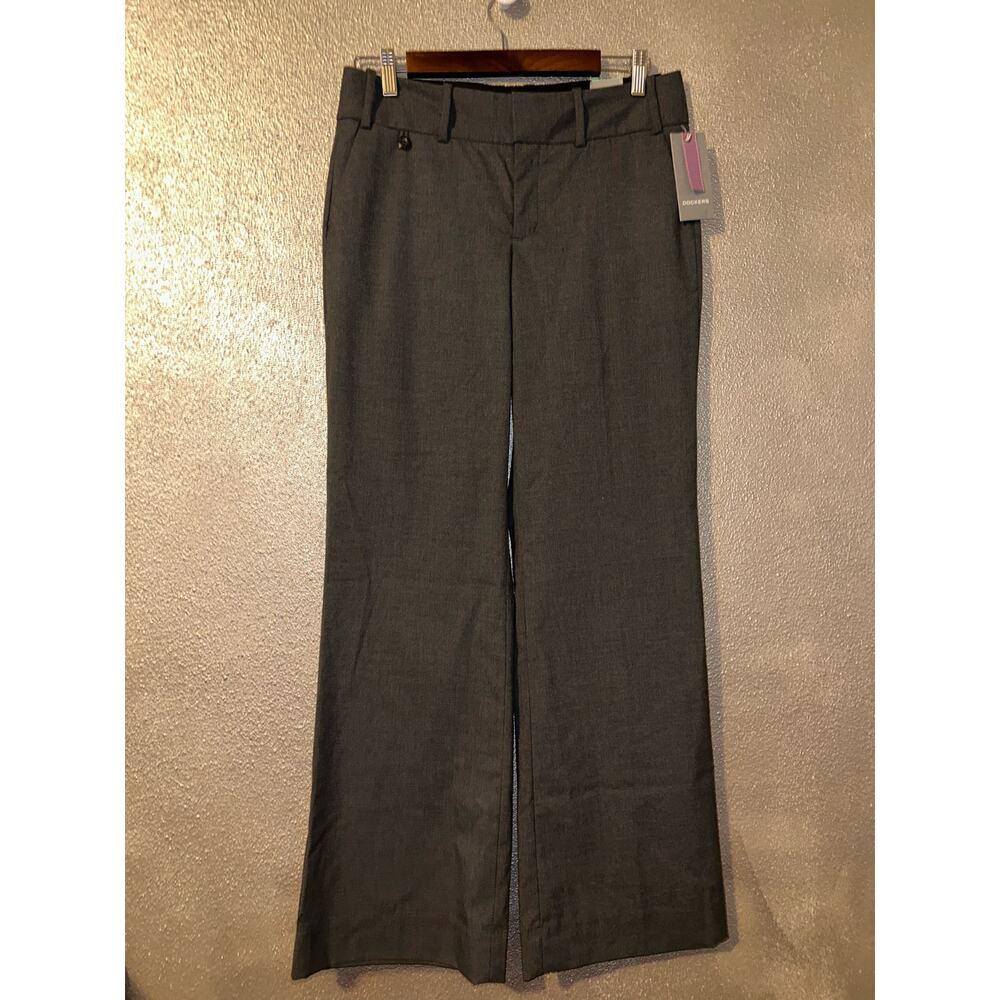 Dockers Office Business Professional Mid Rise Curvy Fit Dark Gray Slacks Pants